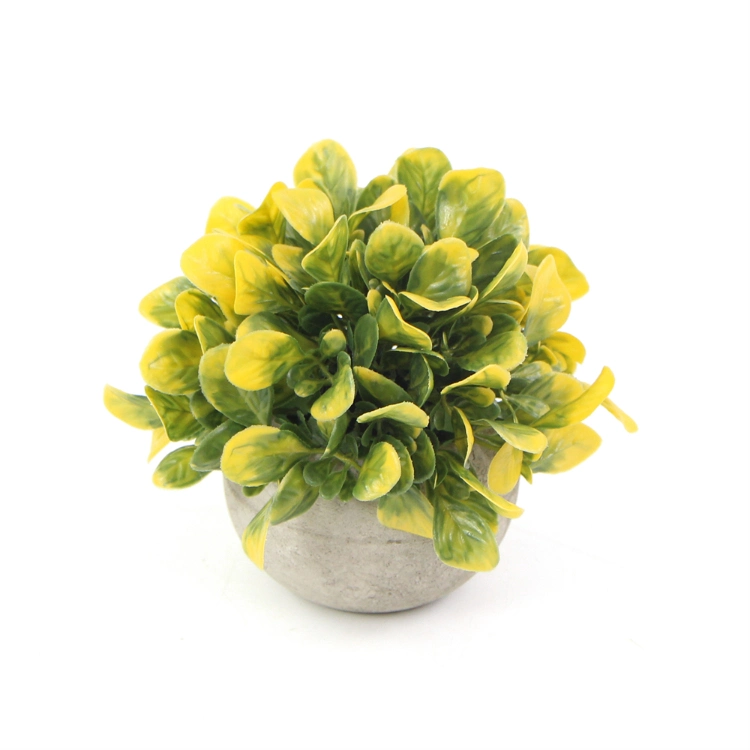 Yellow Mini Simulated Mini Potted Plant Small Bonsai for Indoor Home Decoration