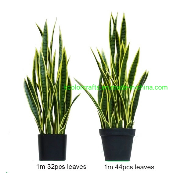 Plastic Artificial Plant Bonsai High Simulation Artificial Snake Plant for Indoor Decoration