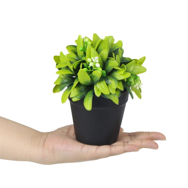 Plastic Plants Faux 18 Cm Mini Home Garden Fake Decor Plants Artificial Supplies Pot Artificial Bonsai