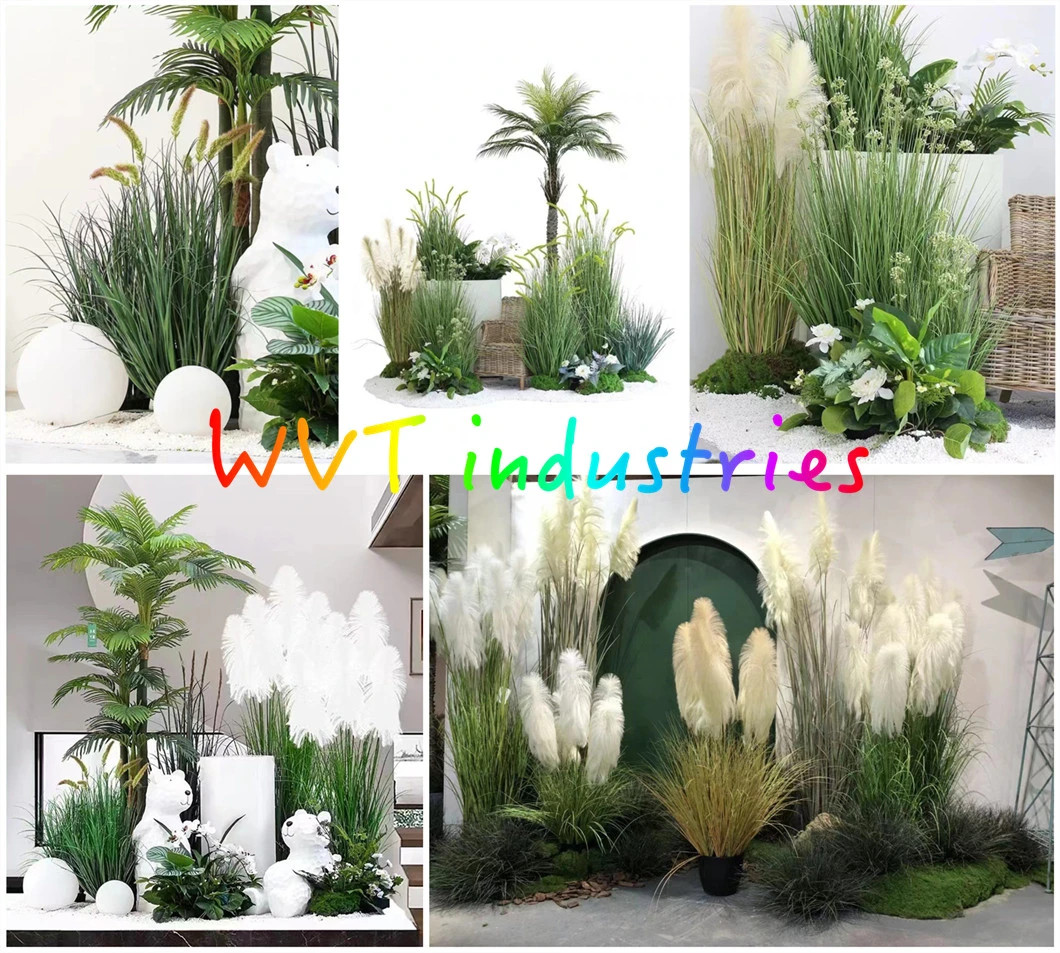 Wvt Indoor Decorative Faux Tree Potted Plastic Plant Artificial Cactus Bonsai