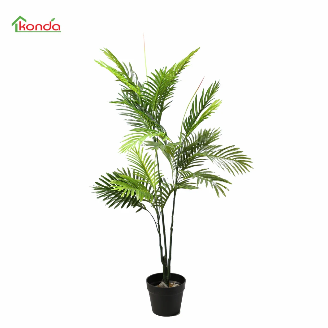 Factory Direct Sale Indoor Decoration Lifelike Artificial Palm Tree Leaves Bonsai