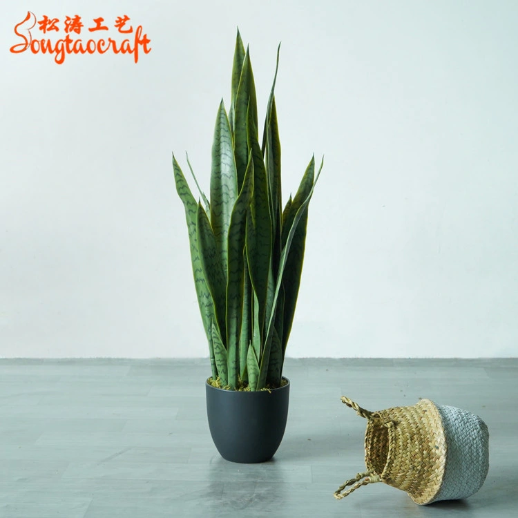 Wholesale Factory Real Touch Indoor Decorative Green Bonsai Artificial Snake Plant