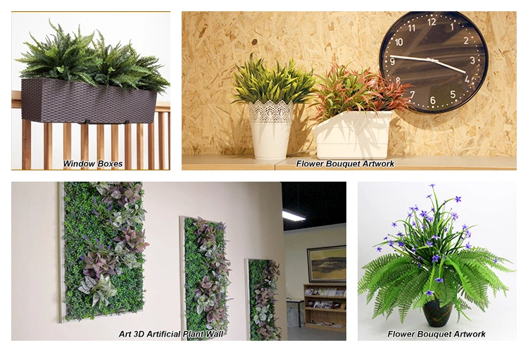 Anti-UV 70 Leaves Artificial Branches Leaf Green Plant for Home Wall Hanging Decoration