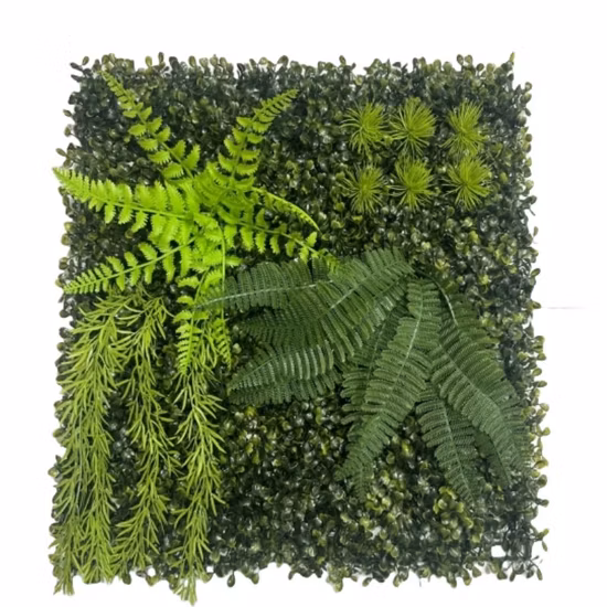 Оптовая торговля открытый крытый садовый декор висит зеленая искусственная трава для стеновых панелей растений