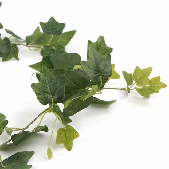 Дешевые пластиковые листья сладкого картофеля, искусственные висячие растения, зеленая плакучая ива, лоза для украшения вечеринки