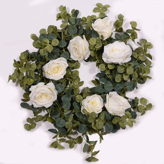 Искусственные подвесные гирлянды с цветами и листьями, домашний сад, свадебное украшение стены, искусственное растение